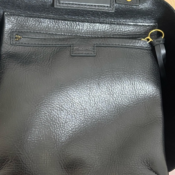 Madewell Abroad Black Leather Crossbody Tote Bag - Picture 14 of 15